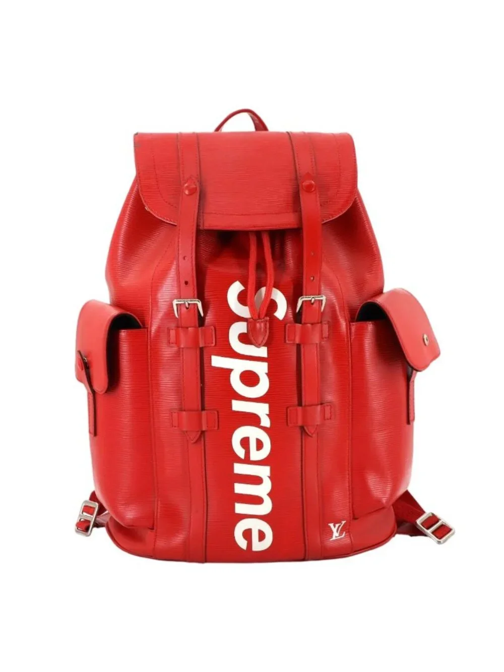 Louis Vuitton Supreme Epi Christopher PM Backpack Leather Red White
